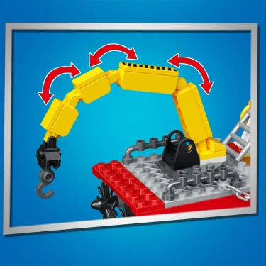 City Oceans Fire Station Blocks Compatible with leg0 Fire Station Set with Fire Station,Fire Helicopter,Fire Ship,Rescue Boat 6