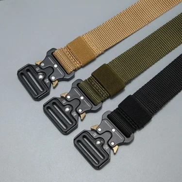 Men's Belt Outdoor Hunting Tactics Belt Multi functional Buckle Nylon Belt High Quality Marine Corps Canvas Belt 2
