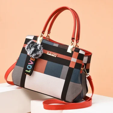 Elegant Designer Handbags Women Bags Messenger PU Leather Crossbody Bags Hairball tassen Girls Shoulder Bag Top-hand Tote Bag 3