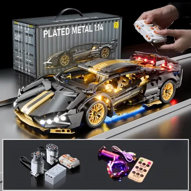 Technical Racing Sport Car Model Building Blocks technic adults 1:14 DIY Supercar Brick Puzzle Toys Kid Adult Gift（1280+granule） 1