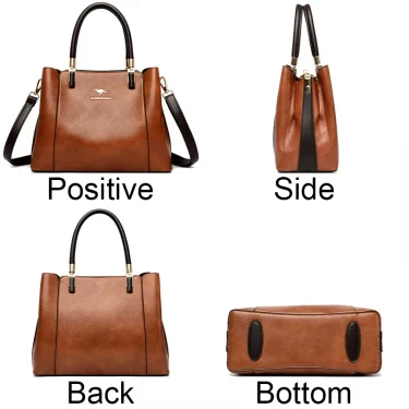 Genuine Leather Handbags Women Trending Crossbody Shoulder Bags Ladies Branded Tote Bag 100% Cow Leather Luxury Casual Sac 3