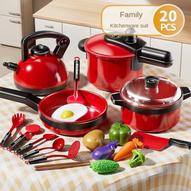 Children's Home Kitchen Utensils, Baby Kitchen Toys, Puzzle Set, 3 to 6 Years Old, Simulated Cooking, Girl's Birthday Gift
