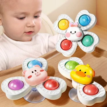 Baby Sucker Spinning Toys Children Bath Montessori Education Rotating 3 Years Bathroom Toys for Toddler Infant Toys for Baby 2