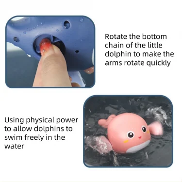 Bath toys, cute little whales. No battery clockwork. Great for kids to play in the bathtub 3