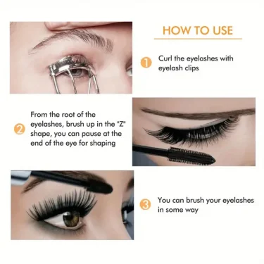 Waterproof 4D Mascara Thick Long Smudge-proof Plump Encrypted Long-lasting Curling Large Eye Makeup, Makeup Tools 4