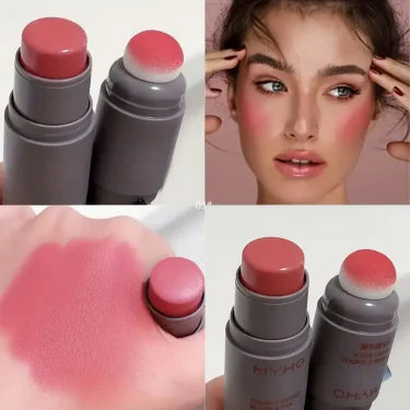 Blush Stick Double-ended Expansive Color Natural Long Lasting Matte Makeup Monochrome Creamy Rouge Blush Stick 5