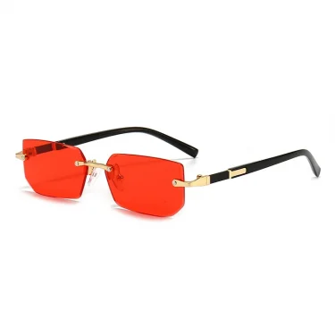 Fashion Rimless Sunglasses Men Women Populare Frameless Sun Glasses Male Female Classic Small Square Summer Traveling Shades 3