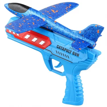 Kids Airplane Launcher Toys 12.2'' LED Foam Glider Catapult Gun Plane Toy for Boys Outdoor Flying Toys Birthday Gifts for Boys 5