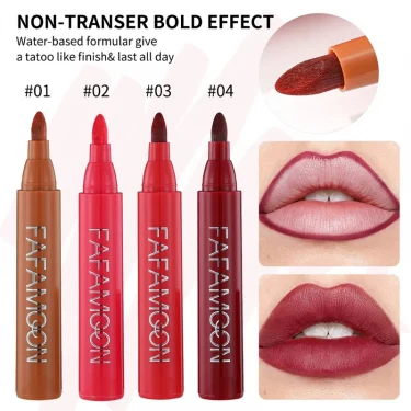 Matte Marker Lipstick Lip Dye Pen Lipliner Cosmetic Hydrating Waterproof Long Lasting Lipstick Lip Liner Contour Pen Makeup Tool 3