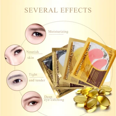 20Pcs=10Pairs Gold Collagen Crystal Eye Mask skincare Eye Patches Firming Moisturizing Nourishing Eye Skin Care Products 3