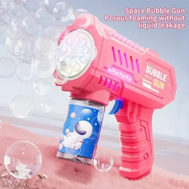 10 Holes Children Electric Bubble Gun Rocket Soap Automatic Bubble Machine Bubbles Gun Kids Summer Outdoor Bubble Blowing Toys 5