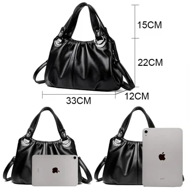 Fashion Lady Crossbody Bag Luxury Genuine Leather Trend Women Shoulder Bags High Quality Vintage Large Capacity Handbag Bolsos 2