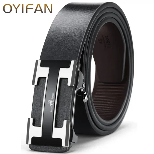 Fashion Business Men'S Belt Genuine Luxury Brand Belt Metal Buckle Belt High-Quality Leather Soft Belt With Cargo Pants Jeans 1