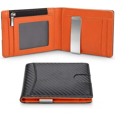 Carbon Fiber Rfid Men Wallets Money Bag Slim Thin Card Man Wallet Luxury Male Small Short Purse Bi-fold Vallet Billfold 1