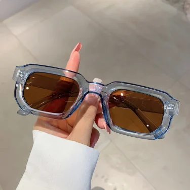 Popular Vintage Sunglasses Women Men Square Sun Glasses Punk Polygon Eye Glasses Goggle for Male Female Rectangle Sunglasses ﻿ 1