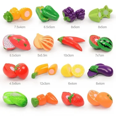Children Toys Cutting Fruits and Vegetables Set for Kids Pretend Play Simulation Kitchen Toy Montessori Baby Toys for Girls Boys 6