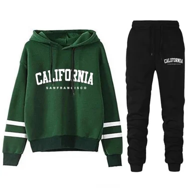 California Womens Tracksuit Casual Stripe Versatile Hooded Sweatshirt or Pants or Suit Simplicity Hot Sales Street Outfits S-3XL 4