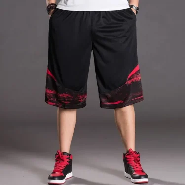 Male Short Pants Quick Dry Graphic Men's Shorts Long Oversize Training Basketball Bermuda 3 Quarter Elastic Personalizate Fit Xl 2