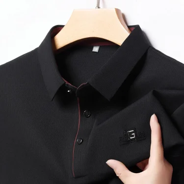 Brand Fashion Long Sleeves Advanced Printed POLO Shirt Autumn New Korean Version Men's Lapel T-shirt 5