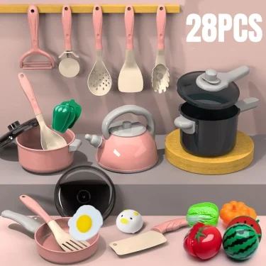 Boys Girls Creative Kitchen Toys Set Simulated Kitchen Toy for Children's Pretend Play Kids Cooking Utensils Playset Gifts 1