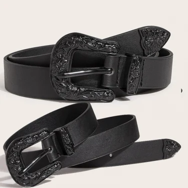 Women Belt Designer Belt Fashion Punk Cowboy Women's Trousers Belt for Jeans Belts for Lady Black Belts Waist Belts Strap ZX023 3