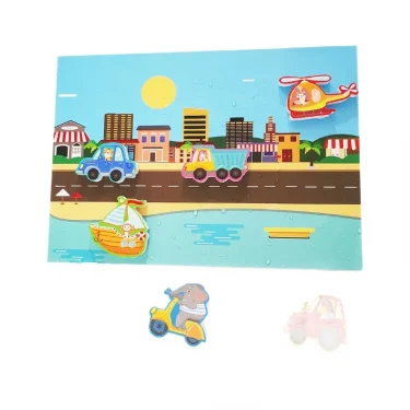 Baby Bath Toy Fun Foam Traffic Animal Cognitive Floating Bathtub Toy Baby Bathroom Toys Games for Babies Boy Gift Water Play Toy 3