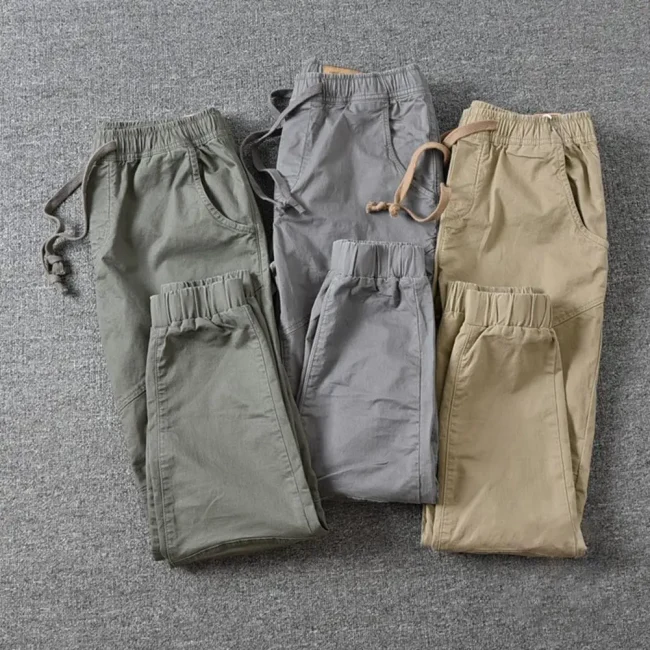 Stylish Joggers Pants Sporty Pure Color Slim Pants Solid Color Male Men Cargo Pants Men Clothes 5