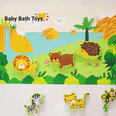 Baby Bath Toys Foam Animals Cognitive Floating Toy Educational Toy EVA Paste Puzzle Toys Bathtub Traffic Baby Bathroom Toys 4