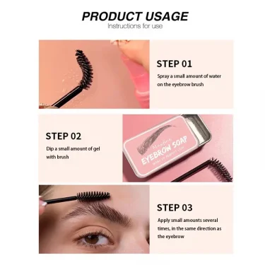 Waterproof Transparent Eyebrow Soap Long-Lasting Natural Wild Brow Styling Eyebrow Makeup 3