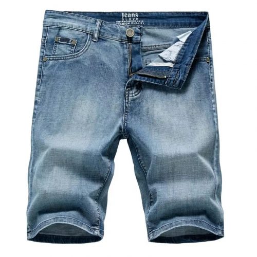 2024 Summer New Men's Denim Shorts Classic Black Blue Thin Section Fashion Slim Business Casual Jeans Shorts Male Brand