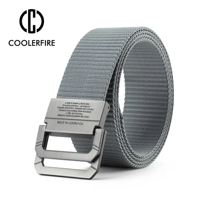 Men Belts Automatic Buckle Metal Webbing Belts for Men Canvas Nylon High Quality Strap Casual Sports Students HB009 1