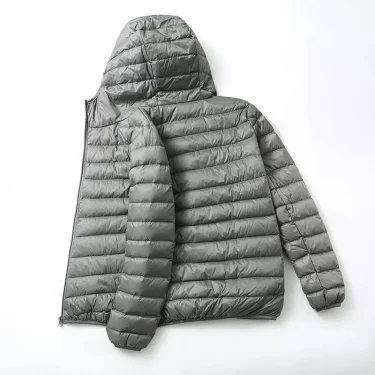 Fashion Brand Ultra Light Duck Down Jacket Mens Korean Streetwear Feather Coat Hooded Down Jacket Warm Men Clothes Spring Autumn 4