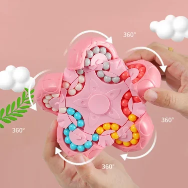 New Ten-sided Rotation Finger Magic Beans Spin Bead Puzzles Game Gyro Antistress Learning Educational Magic Disk For Children 5