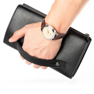 Baellerry Men Clutch Bag Large Capacity Men Wallets Cell Phone Pocket Passcard Pocket High Quality Multifunction Wallet For Men 1