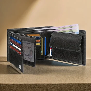 Luxury Handmade Genuine Leather Business Card Holder Men Leather Credit Card Men Card ID Holder Cover Card Wallet 1