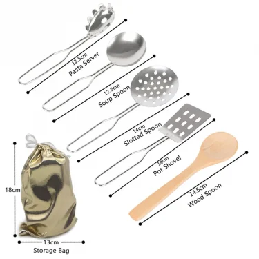 12 PCS Kitchen Set Pretend Play Simulated Kitchen Toy Children Role Playset Cooking Set Educational Gift for Kids Girls Boy 6