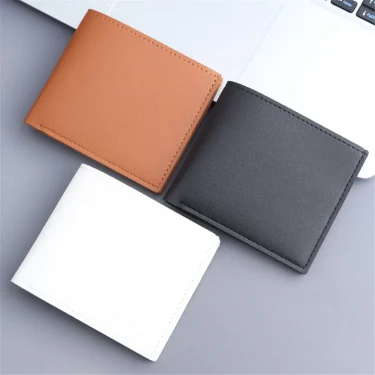 Men Short Pu Leather Wallets Vintage Thin Male Credit Card Holder Black Small Money Purses large capacity card holder Bag 1