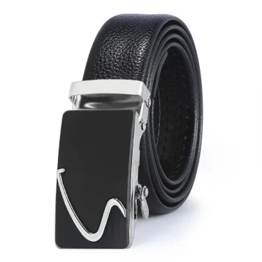 Man PU Leather Belt High Quality Men Business Belt Golden Automatic Buckle Waist Buckle Rhinestone Decoration Males Luxury Belt 2
