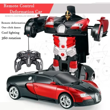 2IN1 Electric RC Car Transformation Robots One-key Deformation Car Outdoor Remote Control Sports Car Model Children Boys Toys 4