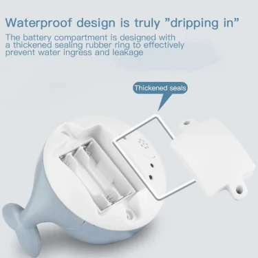 Baby Bath Toys With Light Whale Automatic Sprinkler Bathtub Pool Bathroom Shower Bath Toy for Toddlers Infant Kids Boy Girl Gift 3
