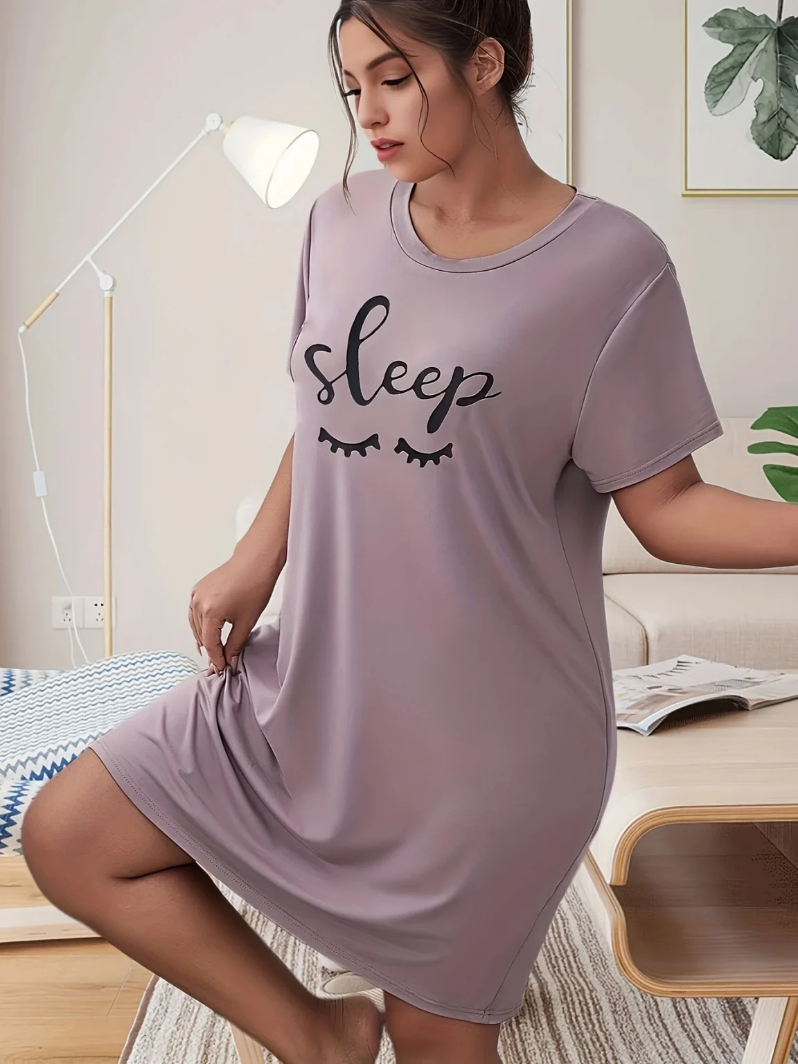 Plus Size Summer Women's Dresses Ice Silk Women's Nightgowns Shopping Dating Dresses Dresses For Women With Large Busts 4