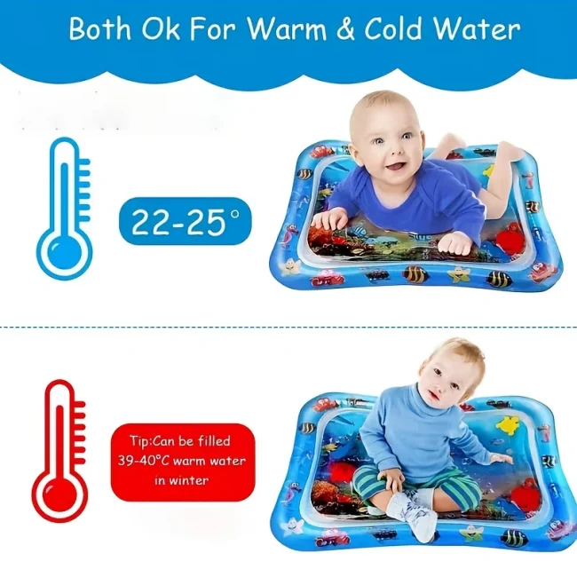 Infinno Inflatable Tummy Time Mat Premium Baby Water Play Mat for Infants and Toddlers Baby Toys 5