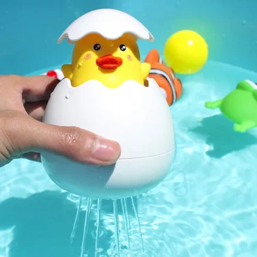 Baby Bathing Toy Kids Cute Duck Penguin Egg Water Spray Sprinkler Bathroom Sprinkling Shower Swimming Water Toys For Kids Gift 2