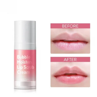 Exfoliating Bubble Moisten Lip Scrub Cream Exfoliating Lip Mask GECOMO Plant Lip Care Scrub for Tender Lips 6