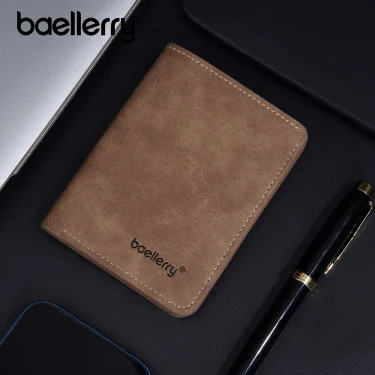 New Simple Slim Men Wallets Top Quality Card Holder Short Male Purses Photo Holder Small Money Clips Wallet For Men 1