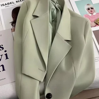 Women Blazer New in Spring Fall Office Lady Short Jacket Women Women Clothing Chic Elegant Youthful Woman Clothes Outerwear 2