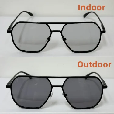 Luxury Metal Photochromic Sunglasses Men Women Fashion Polarized Sun Glasses Stylish Chameleon Anti-glare Driving Shades UV400 5