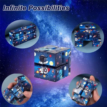 Infinity Magic Cube Starry Sky Square Puzzle Toys Four Corner Maze Toys Children Adult Decompression Relaxing Hand-Held for ADD 2
