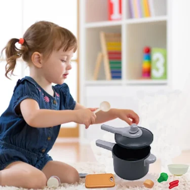 Kids Kitchen Toys Set 92/69/59 PCS Play Kitchen Accessories Kit with Play Pots Pretend Food Cooking Toy Toddler Girls Boy Gift 5