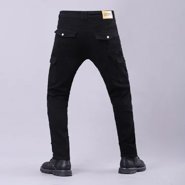 Classic Mens Motorcycle Jeans Outdoor Riding Pants With Protective Gear Moto Jeans Knee Pads Removable Motorbike Trousers 3